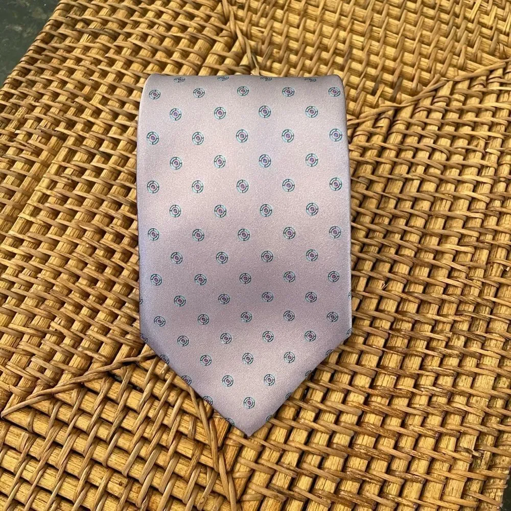 *Egan Von Fostenberg* Pastel Lavender Silk Blend Mens Tie EUC